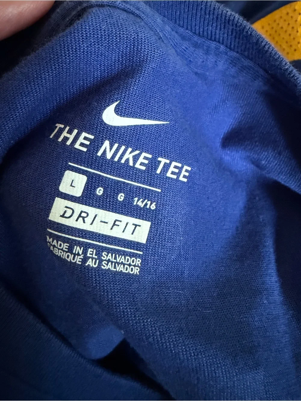 Nike Golden State Warriors Blue Kids' Sz. Large 14/16 T-Shirt. Curry. NBA #30